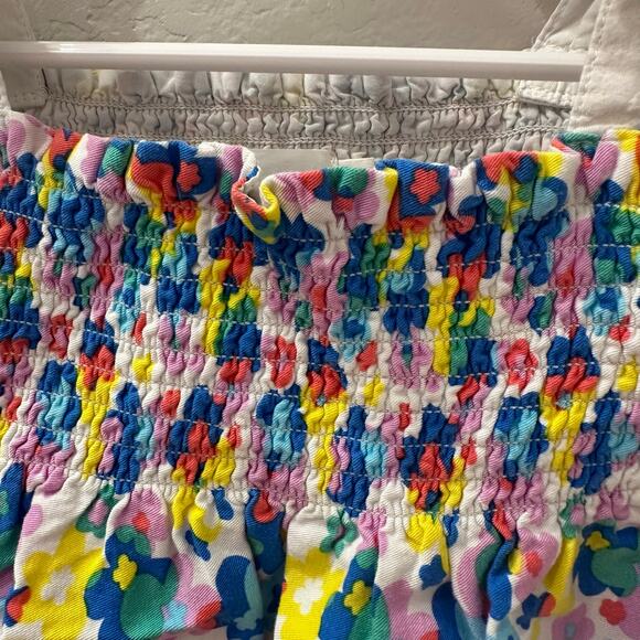 Mini Boden Bright Floral Smocked Tank Top - Picture 4 of 7